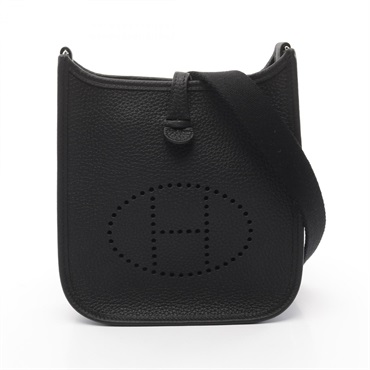 HERMES Evelyne TPM Amazon Shoulder crossbody Bag K Taurillon Clemence Black SHW