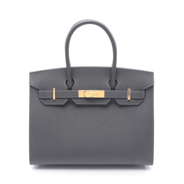 HERMES Birkin Sellier 30 Handbag sac K Epsom Gray Ardoise GHW