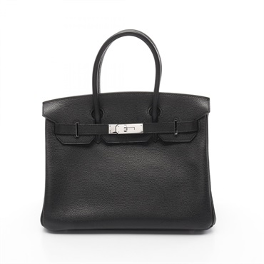 HERMES Birkin 30 Hand bag K Togo leather Black Used SHW
