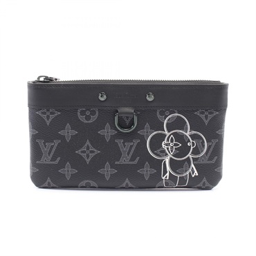 LOUIS VUITTON Pochette Apollo PM Vivienne bag M62897 Monogram eclipse Black Used
