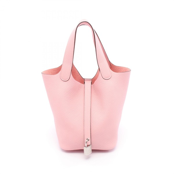 HERMES Picotin Lock PM Hand tote bag W Taurillon Clemence Rose sakura SHW