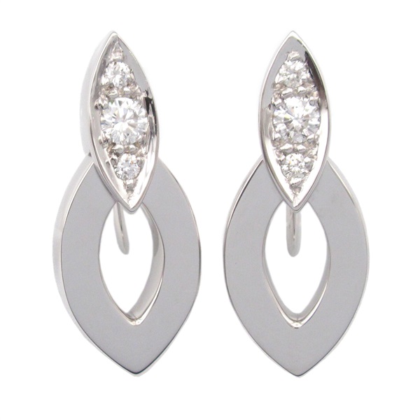 CARTIER Diadea Diamond screw back earrings 18KWG White Gold Used women