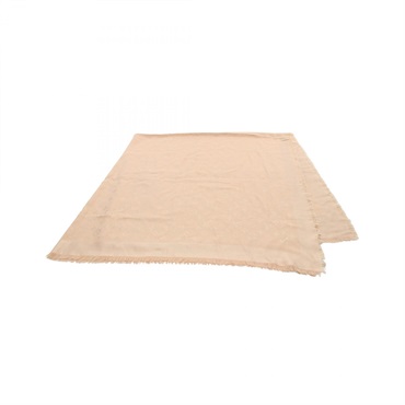 LOUIS VUITTON Shawl Stole Wrap Monogram M70801 silk wool Beige Used Women LV