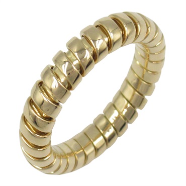 BVLGARI Tubogas Ring 18KYG Yellow Gold Used unisex US size 6 #52