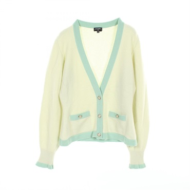 CHANEL COCO Mark button cardigan knitwear P75050K10747 cashmere Green Used #38