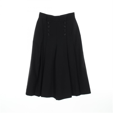 SAINT LAURENT PARIS Wide leg Pants PH14704634 wool Black Used Women F36