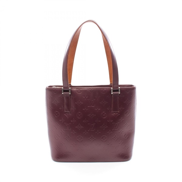 LOUIS VUITTON Stockton Tote Handbag M55116 Monogram Matt Purple Used Women LV