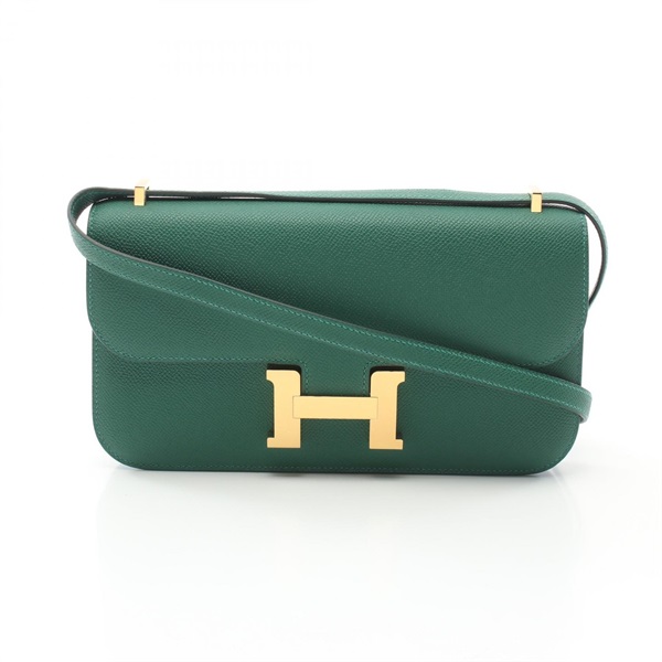 HERMES Constance Elan Shoulder crossbody Bag W Epsom leather Menthe Used GHW
