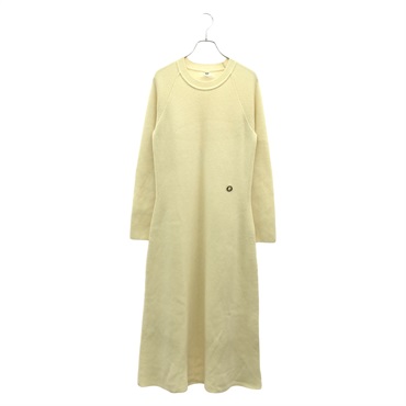 HERMES Dress knitwear #40 4H2528D1 cashmere White Used Women
