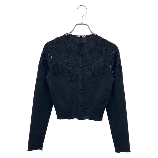 Miu Miu knitwear cardigan short #38 wool Black Used Women