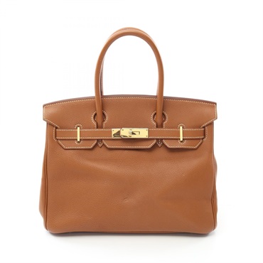 HERMES Birkin 30 Hand bag G Togo leather Gold Used GHW