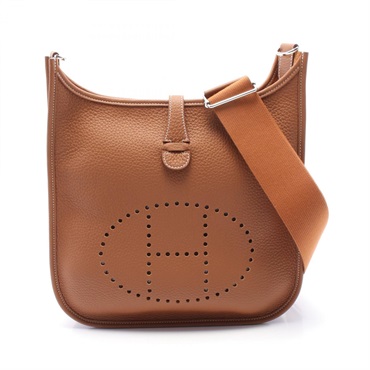 HERMES Evelyne 3 PM Shoulder crossbody Bag Taurillon Clemence gold SHW