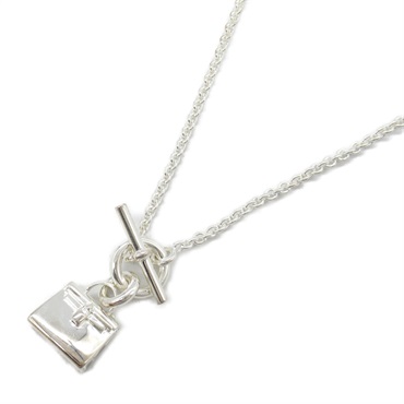 HERMES Amulette Kelly Necklace pendant collier 39cm Silver925