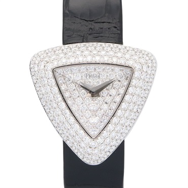 PIAGET Limelight Triangle Diamond Wrist Watch P10318 Quartz 18KWG Used Women