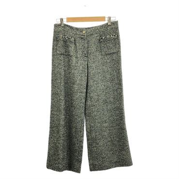 CHANEL Pants P26752V17003 Silk Black Used Women 36