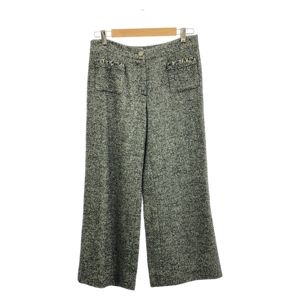 CHANEL Pants P26752V17003 Silk Black Used Women 36