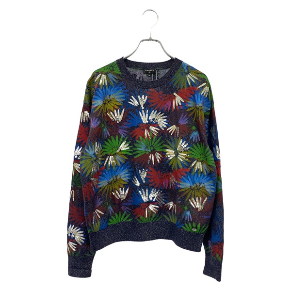 CHANEL Knitwear Sweater P55756K07299 Acetate Polyester Multicolor Used Mens 38