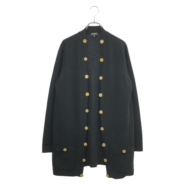 CHANEL Button Cardigan Knitwear P72463K10397 Cashmere Black Used Women 42