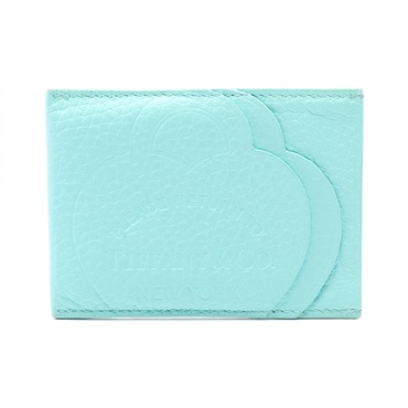 TIFFANY＆CO Return to TIFFANY & Co. Card Case leather Blue Used Women