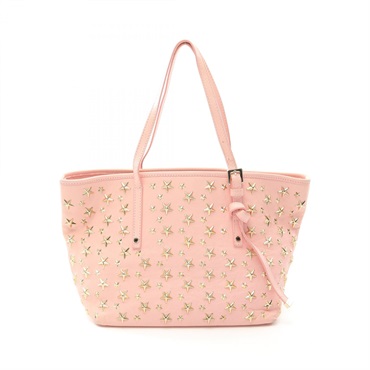 JIMMY CHOO SASHA S Tote hand Bag GM7F7R leather Pink Used