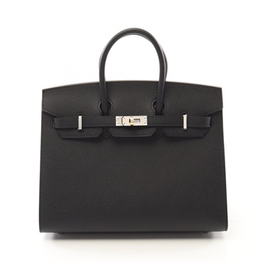 HERMES Birkin 25 Sellier Hand bag K Epsom Black