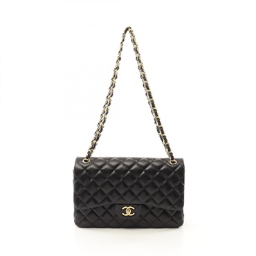 CHANEL Jumbo Matelasse 30 Classic Large W Flap chian Shoulder Bag A58600 leather