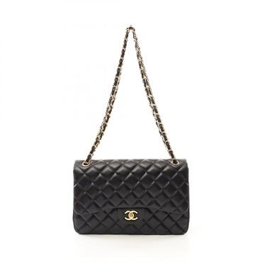 CHANEL Jumbo Matelasse 30 Classic Large W Flap chain Shoulder Bag A58600 leather