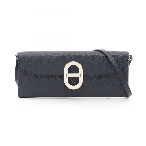HERMES Chaine dancre to go Shoulder Bag Epsom leather Navy Used Women B SHW