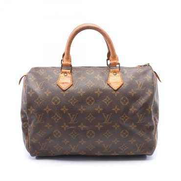 LOUIS VUITTON Speedy 30 travel Hand Bag M41526 Monogram Canvas Leather Used LV