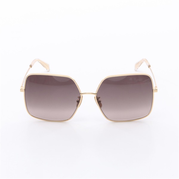 CELINE sunglasses eyewear TF03215543 Plastic Gold Plated Used Women