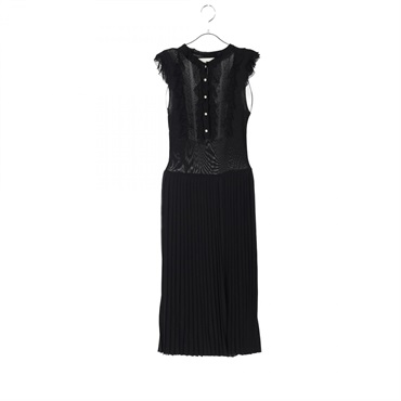 GUCCI Dress sleeveless XS size 411311 Rayon Navy Used