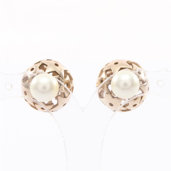 Christian Dior Pierced earrings stars Gold Plated Artificial pearl Used