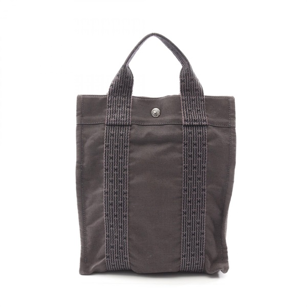 HERMES Herline Ad PM Rucksack Backpack Nylon Canvas Gray SHW Used Unisex