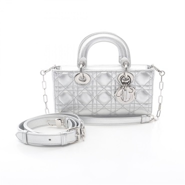 Dior Lady D-Joy Small Shoulder Crossbody Handbag M0613PWEC leather Used Women