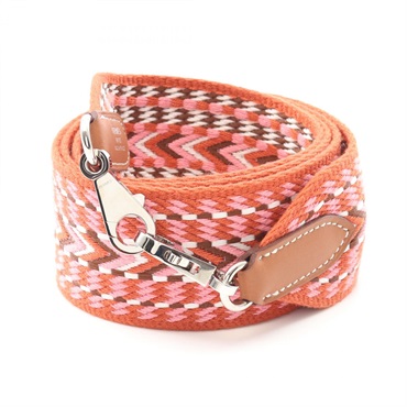 HERMES Bandouliere single Zigzag Shoulder strap Y Swift leather canvas Brown SHW