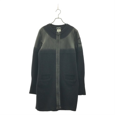 CHANEL Long cardigan Knitwear P44562W05188 wool Black Used mens Size 42 CC COCO