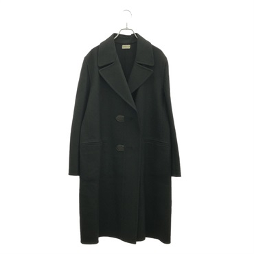 HERMES Coat cashmere Black Used Women Jacket Size 40