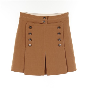 Chloe skirt mini #40 jupe 15AJU07 wool Brown Used