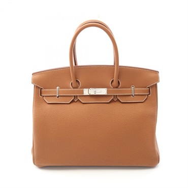 HERMES Birkin 35 Handbag W Togo leather Brown Women SHW