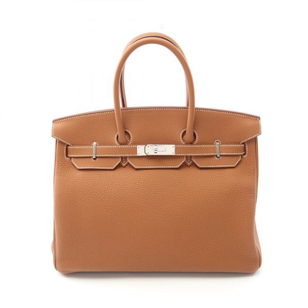 HERMES Birkin 35 Handbag W Togo leather Brown Women SHW