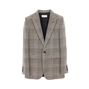 SAINT LAURENT PARIS tailored jacket #F36 wool Beige Black Used Women
