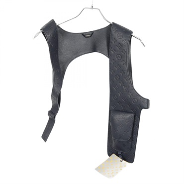 LOUIS VUITTON Monogram vest HIL48WQXSA484 Monogram leather Navy Used mens S