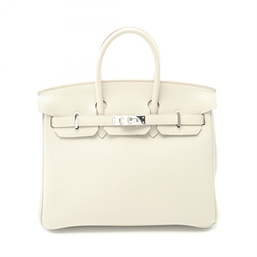 HERMES Birkin 25 Verso Handbag U Togo leather Gris perle Used SHW