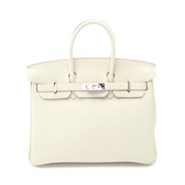 HERMES Birkin 25 Verso Handbag U Togo leather Gris perle Used SHW
