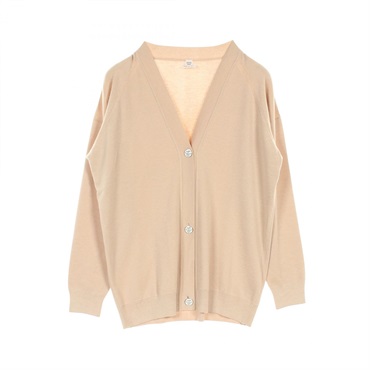 HERMES cardigan knitwear #38 4H2731DA silk cashmere Beige Used