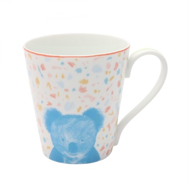 HERMES Pass Pass Mug Tableware Pottery White Blue Used unisex