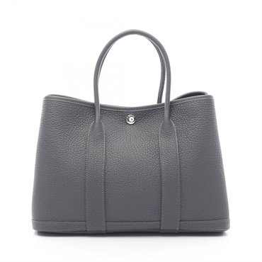 HERMES Garden party TPM Tote Bag K Negonda leather Ardoise Used SHW