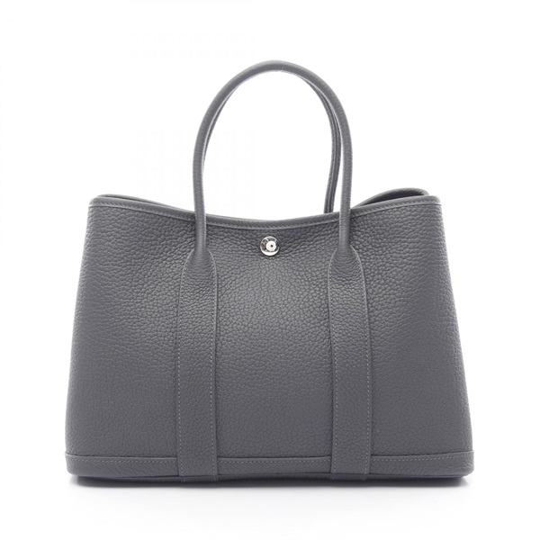 HERMES Garden party TPM Tote Bag K Negonda leather Ardoise Used SHW