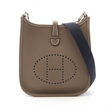 HERMES Evelyne TPM Amazon Shoulder crossbody Bag Taurillon Clemence Etoupe SHW