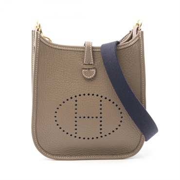 HERMES Evelyne TPM Amazon Shoulder crossbody Bag K Taurillon Clemence Etoupe GHW